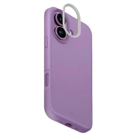 Etui UNIQ Lino Hue do iPhone 16 MagClick Różowe Silikonowe