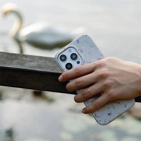 Etui do iPhone 15 Pro Max UNIQ Coehl Prairie Beżowe Kwiaty