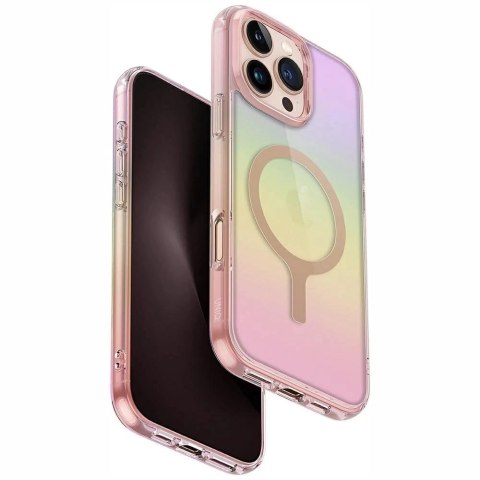 Etui do iPhone 16 Pro Max UNIQ Iridescia MagClick Różowy