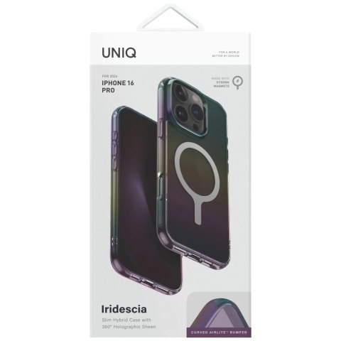 Etui do iPhone 16 Pro UNIQ Iridescia MagClick Czarny
