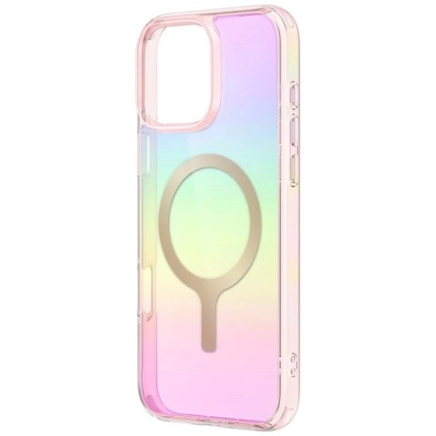 Etui do iPhone 16 Pro UNIQ Iridescia MagClick Różowy