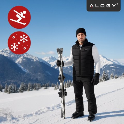 Kamizelka grzewcza z 28 strefami - 4-stopniowa regulacja temperatury, zasilanie USB, idealna na zimę i aktywności outdoor - Alog