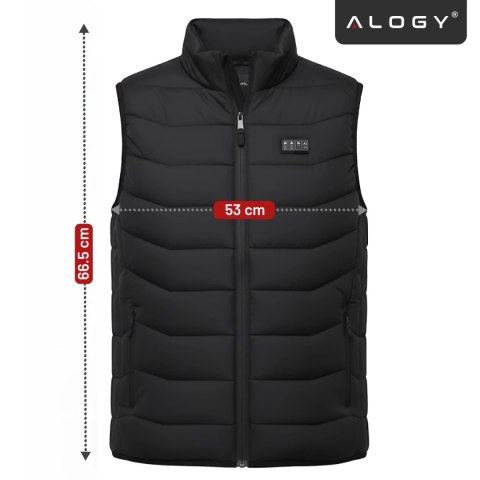 Kamizelka grzewcza z 28 strefami - 4-stopniowa regulacja temperatury, zasilanie USB, idealna na zimę i aktywności outdoor - Alog