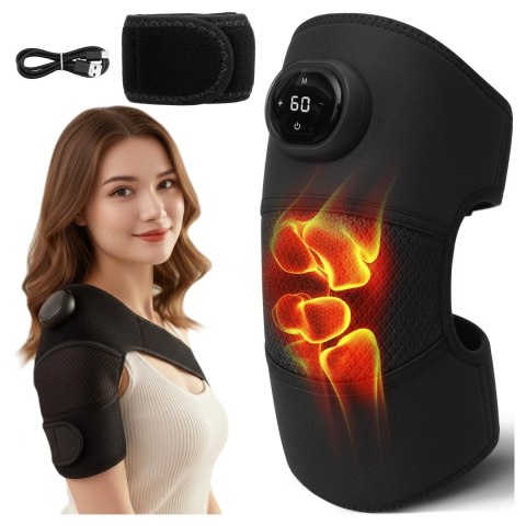 Opaska grzewcza z masażem na kolano, łokieć lub bark - ogrzewanie, ulga w bólu stawów, rehabilitacja, termoterapia - Dr.Medic Fl