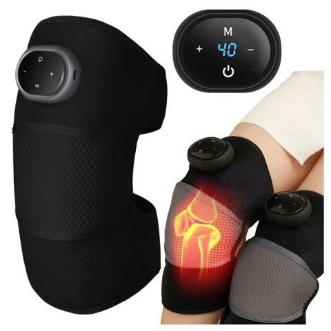 Opaska grzewcza z masażem na kolano, łokieć lub bark - ogrzewanie, ulga w bólu stawów, rehabilitacja, termoterapia - Dr.Medic Fl