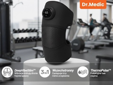 Opaska grzewcza z masażem na kolano, łokieć lub bark - ogrzewanie, ulga w bólu stawów, rehabilitacja, termoterapia - Dr.Medic Fl