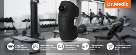 Opaska grzewcza z masażem na kolano, łokieć lub bark - ogrzewanie, ulga w bólu stawów, rehabilitacja, termoterapia - Dr.Medic Fl