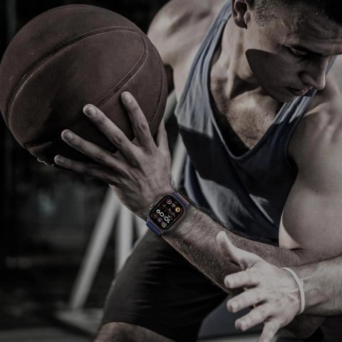 Pasek Tech-Protect Nylon Clasp Apple Watch 44-49 mm Granatowy