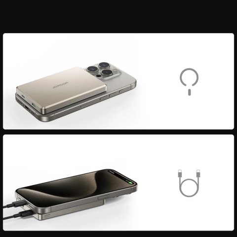 Powerbank Joyroom JR-PBM08 Pro 10000mAh 15W MagSafe PD20W Tytanowy