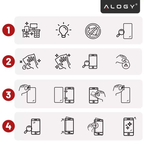 Szkło Hybrydowe „NIETŁUKĄCE" 9H do Zebra TC21/TC26, Płaskie na Cały Ekran, Elastyczne i Odporne, Alogy FlexiGlass™ Full - Transp