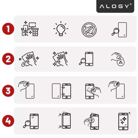Szkło Hybrydowe „NIETŁUKĄCE" 9H do Zebra TC22/TC27, Płaskie na Cały Ekran, Elastyczne i Odporne, Alogy FlexiGlass™ Full - Transp