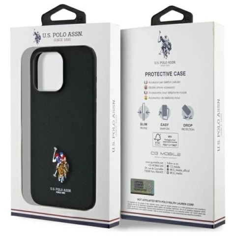 Etui do iPhone 15 Pro Max US Polo Embroidered DH Color Czarne