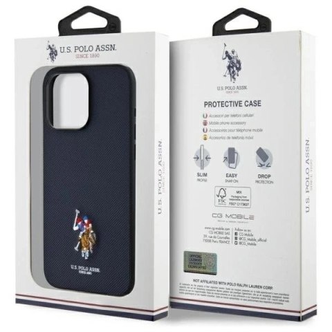 Etui do iPhone 15 Pro Max US Polo Embroidered DH Color Granatowe