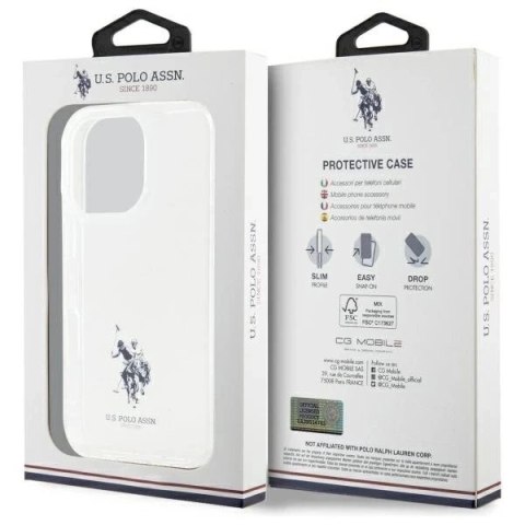 Etui do iPhone 15 Pro Max US Polo IML Double Horse Przezroczyste
