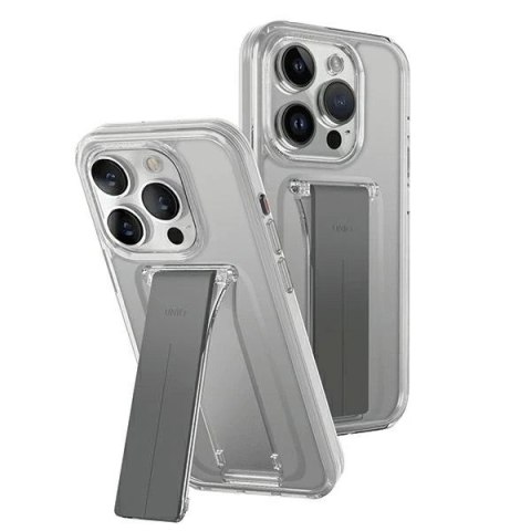 Etui do iPhone 15 Pro UNIQ Heldro Mount Grip Stand Przezroczyste