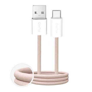 Kabel Puro Fabrik 2.0 USB-A - USB-C 10W 1,5m beżowy w oplocie