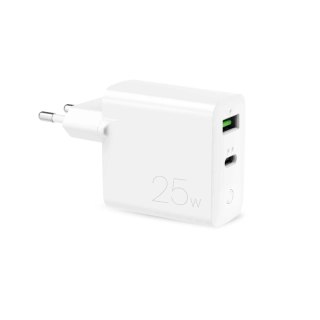 Ładowarka Puro 25W PD USB-C + USB-A Fast Charge PPS - biała