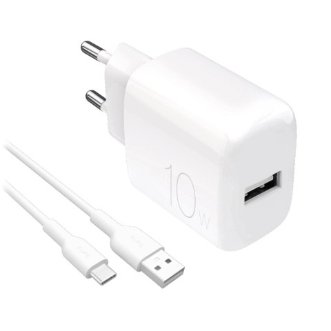 Ładowarka Puro PROLITE 10W USB-A + kabel USB-C 1.2m - biała