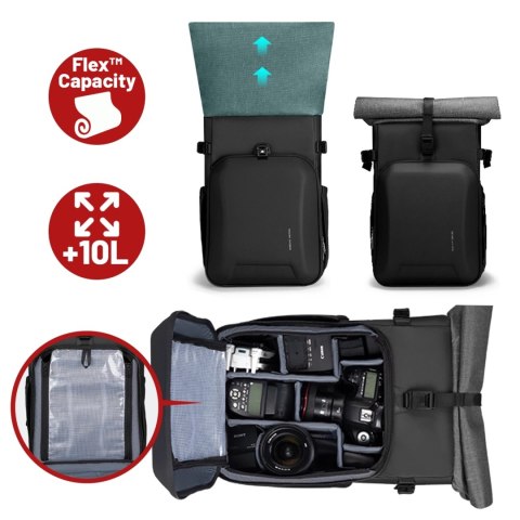 Plecak Fotograficzny na Aparat i Sprzęt Mark Ryden, Wodoodporny, Pojemny 30L, Odporny na Uderzenia EVA, Z Przegrodami na Akcesor