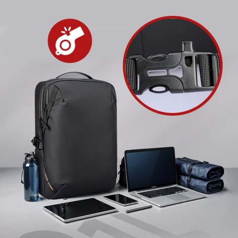 Plecak Podróżny Mark Ryden na Laptopa 15.6", Wodoodporny, Pojemny 21L, z Brelokiem na Klucze i Gwizdkiem 44 × 29 × 17 cm - Czar