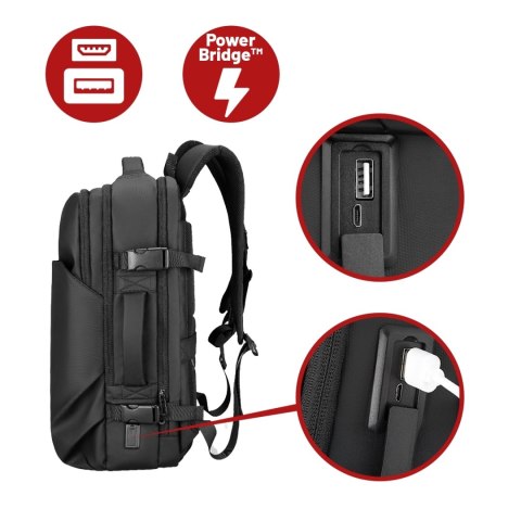 Plecak Podróżny z Przegrodą na Laptopa 17.3" Mark Ryden, Uniwersalny i Wszechstronny, Wodoodporny Bagaż Podręczny do Samolotu z 