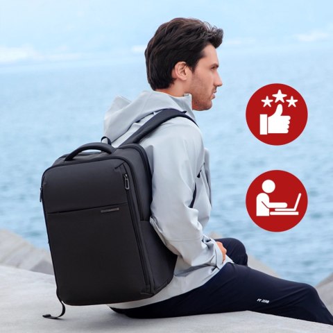 Plecak do Biura na Laptopa 15.6" Mark Ryden, Wodoodporny, Elegancki i Stylowy, Pojemny 23L, Praktyczny z Zamkiem YKK i Bocznymi 