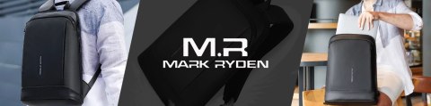 Plecak na Laptopa 15.6" Mark Ryden, Wodoodporny Biznesowy i Podróżny, Wygodny, Otwierany 180°, z Zaczepem na Walizkę, 13L (43×30