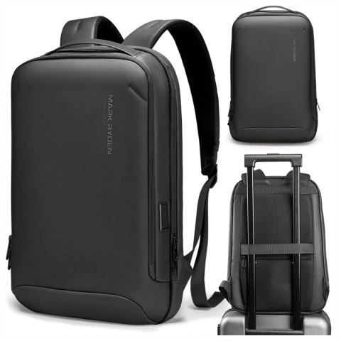 Plecak na Laptopa 15.6" Mark Ryden, Wodoodporny, Lekki i Smukły, Podróżny z Wyjściem USB, Kieszenią na Karty i Zamkiem YKK, Mate