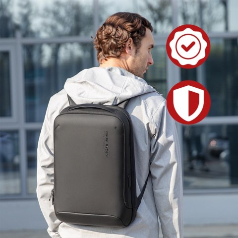 Plecak na Laptopa 15.6" Mark Ryden, Wodoodporny, Lekki i Smukły, Podróżny z Wyjściem USB, Kieszenią na Karty i Zamkiem YKK, Mate