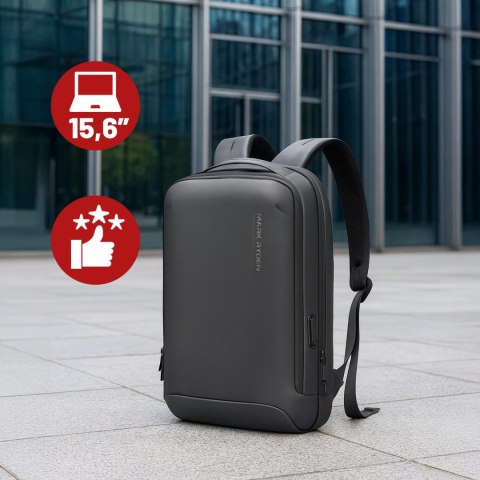Plecak na Laptopa 15.6" Mark Ryden, Wodoodporny, Lekki i Smukły, Podróżny z Wyjściem USB, Kieszenią na Karty i Zamkiem YKK, Mate