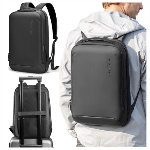 Plecak na Laptopa 15.6" Mark Ryden, Wodoodporny, Lekki i Smukły, Podróżny z Wyjściem USB, Kieszenią na Karty i Zamkiem YKK, Mate