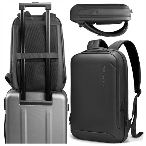 Plecak na Laptopa 15.6" Mark Ryden, Wodoodporny, Lekki i Smukły, Podróżny z Wyjściem USB, Kieszenią na Karty i Zamkiem YKK, Mate