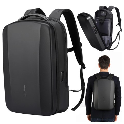 Plecak na Laptopa 17.3" Mark Ryden, Ładowanie USB, Wodoodporny, Pojemny i Praktyczny, Otwierany 180°, Antykradzieżowy z zamkiem 