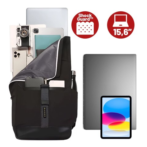 Plecak wodoodporny Bange 21L na laptopy do 15.6" i tablet 12.9" - pojemny, wygodny, oddychający, odporny na zużycie, miejski i p