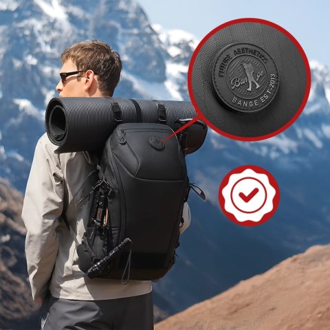 Plecak wodoodporny Bange 22L na laptopy do 15.6" - pojemny i wygodny, odporny i oddychający, miejski i podróżny do pracy i samol