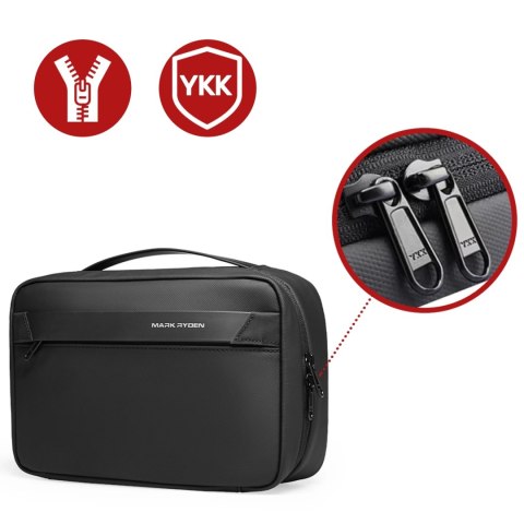 Torba Podróżna Kosmetyczka Mark Ryden Męska i Damska, Pojemna 3.9 l, 4 Przegrody z Haczykiem, Zamek Błyskawiczny YKK, Materiał P