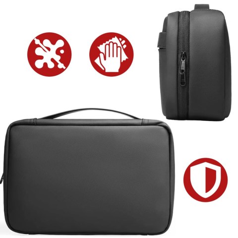 Torba Podróżna Kosmetyczka Mark Ryden Męska i Damska, Pojemna 3.9 l, 4 Przegrody z Haczykiem, Zamek Błyskawiczny YKK, Materiał P