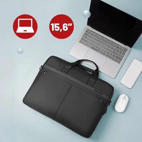 Torba na Laptopa 15.6" Mark Ryden, Wodoodporna, Elegancka i Pojemna 9L, Lekka 0.5 kg, z Kieszenią na Laptopa i Tablet 9.7", Pase