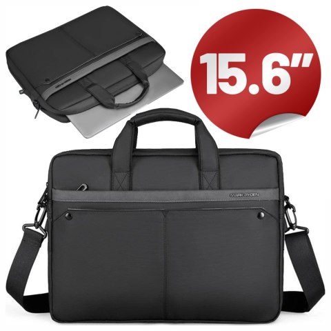Torba na Laptopa 15.6" Mark Ryden, Wodoodporna, Elegancka i Pojemna 9L, Lekka 0.5 kg, z Kieszenią na Laptopa i Tablet 9.7", Pase