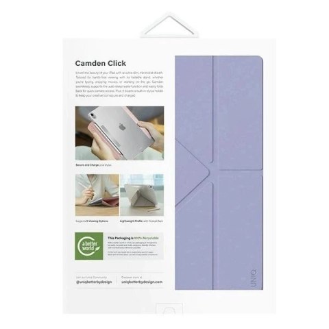 Etui Ochronne do iPad Air 13" (2024) UNIQ Camden Click Fioletowe