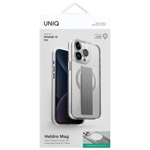 Etui Ochronne do iPhone 15 Pro UNIQ Heldro Mag MagClick Przezroczyste