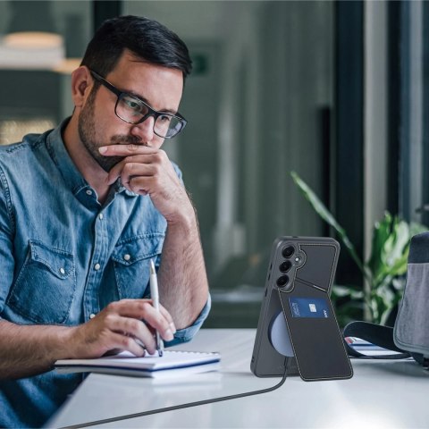 Etui Portfelowe do Samsung Galaxy S25 Dux Ducis Rafi II Czarny