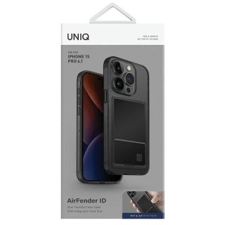 Etui do iPhone 15 Pro UNIQ Air Fender ID Cardslot Szare