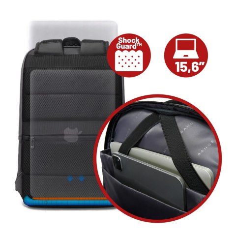 Plecak wodoodporny Bange 26L na laptopy do 15.6" - pojemny i wygodny, odporny i oddychający, miejski i podróżny do pracy i samol