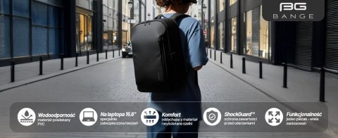 Plecak wodoodporny Bange 26L na laptopy do 15.6" - pojemny i wygodny, odporny i oddychający, miejski i podróżny do pracy i samol