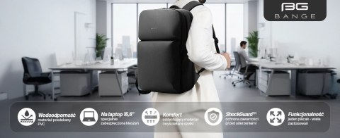 Plecak wodoodporny Bange 26L na laptopy do 15.6" - pojemny i wygodny, odporny i oddychający, miejski i podróżny do pracy i samol