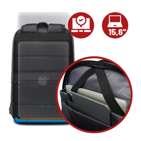Plecak wodoodporny Bange 26L na laptopy do 15.6" - pojemny i wygodny, odporny i oddychający, miejski i podróżny do pracy i samol