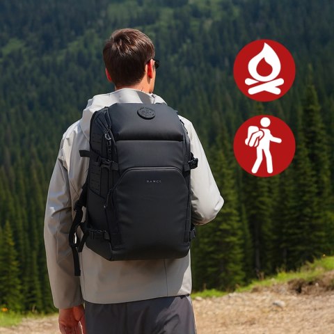 Plecak wodoodporny Bange rozszerzany 36-56L na laptopy do 15.6" - pojemny i wygodny, odporny i oddychający, miejski i turystyczn