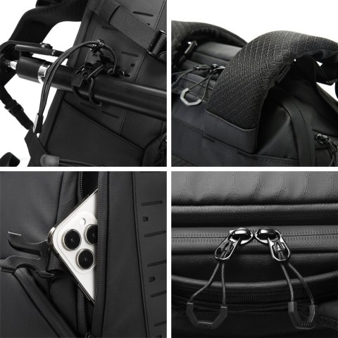 Plecak wodoodporny Bange rozszerzany 36-56L na laptopy do 15.6" - pojemny i wygodny, odporny i oddychający, miejski i turystyczn