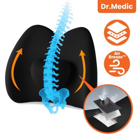 Poduszka samochodowa masująca lędźwiowa - ergonomiczne wsparcie pleców i odcinka lędźwiowego, elektryczny masażer z wibracjami i